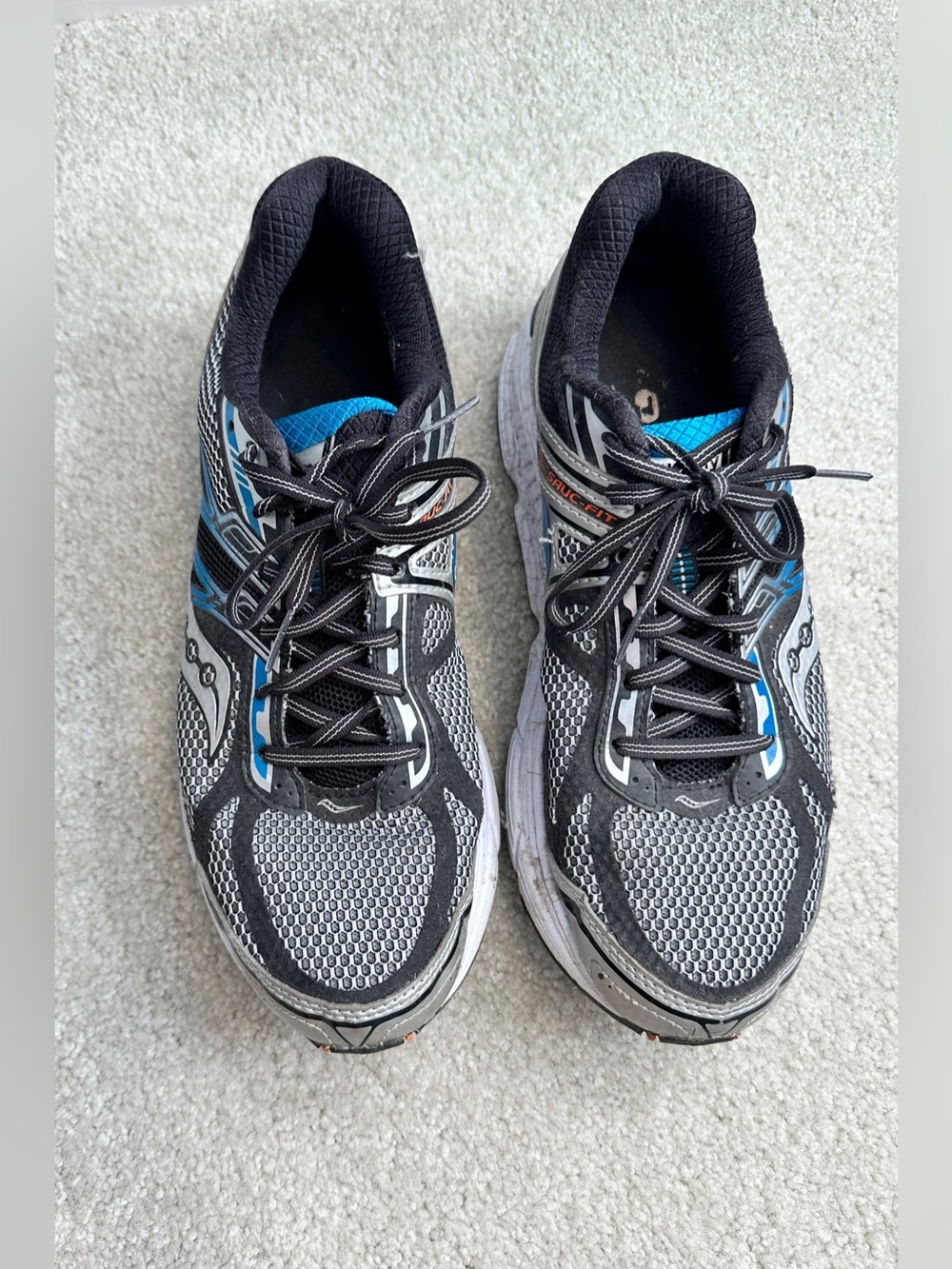 Saucony Men's Running Shoes - Gray & Blue - Picture 3 of 5